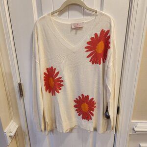 Laurie Felt Cashmere Blend Daisy Sweater - NWOT